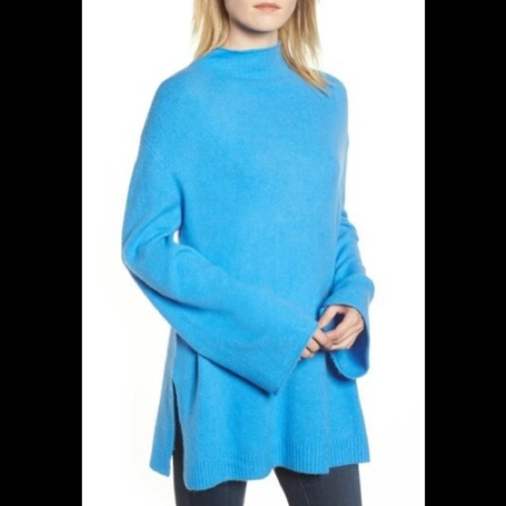 Chelsea28 Mock Neck Tunic Blue XXL NEW NWT